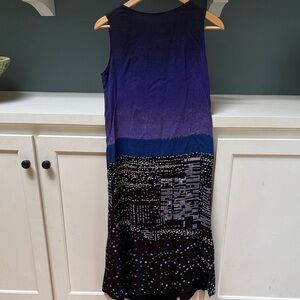 Akris Elegant Purple and Black printed Women's Dress